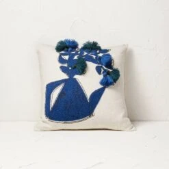 Floral Watering Pitcher Square Throw Pillow With Tassels - Opalhouse™ Designed With Jungalow™ -Opalhouse Homeware GUEST 0906edd7 8f87 4cf0 bdf8 6d27a8556060