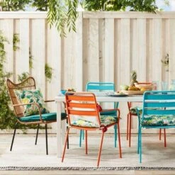 5" X 7" Multi Dot Fringed Outdoor Rug Teal/Pink/Yellow - Opalhouse™ -Opalhouse Homeware GUEST 0b5e6a0b 4b65 4e2a b81e d52869792536