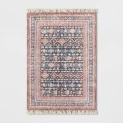 Alexandra Floral Printed Border Persian Rug Blush - Opalhouse™ -Opalhouse Homeware GUEST 13831d26 e9c0 4d66 95de 449574be25e7