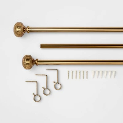 Stamped Metal Knob Curtain Rod - Opalhouse 3 Stamped Metal Knob Curtain Rod - Opalhouse