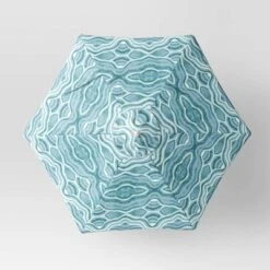 7.5'x7.5' Decorative Trim Scalloped Outdoor Market Umbrella Blue - Opalhouse™ Designed With Jungalow™ 9 7.5'x7.5' Decorative Trim Scalloped Outdoor Market Umbrella Blue - Opalhouse™ Designed With Jungalow™ -Opalhouse Homeware GUEST 3480178a 70b9 4096 bef0 b5fe8b7a355b