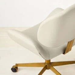 Mahonia Faux Leather Office Chair Cream/Aged Brass - Opalhouse™ Designed With Jungalow™ 10 Mahonia Faux Leather Office Chair Cream/Aged Brass - Opalhouse™ Designed With Jungalow™ -Opalhouse Homeware GUEST 3f7c3942 9986 4909 9772 5880d96ce1e9