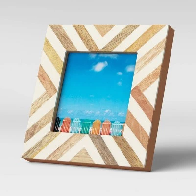 4" X 4" Resin And Wood Photo Frame - Opalhouse™ 4 4" X 4" Resin And Wood Photo Frame - Opalhouse™ - Image 2