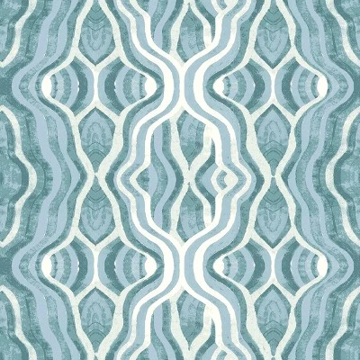 7.5'x7.5' Decorative Trim Scalloped Outdoor Market Umbrella Blue - Opalhouse™ Designed With Jungalow™ 7 7.5'x7.5' Decorative Trim Scalloped Outdoor Market Umbrella Blue - Opalhouse™ Designed With Jungalow™ - Image 5