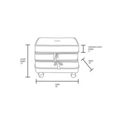 Marin Stackable Pouf With Casters - Opalhouse™ Designed With Jungalow™ -Opalhouse Homeware GUEST 7b9ecb5e 9626 4b0f abc1 fd2c0a06f868
