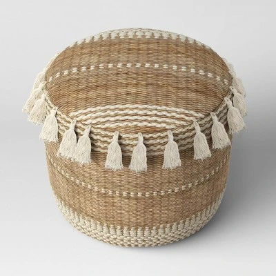 Gemma Pouf Jute Striped/Tassels Natural - Opalhouse™ 4 Gemma Pouf Jute Striped/Tassels Natural - Opalhouse™ - Image 2
