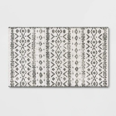 Diamond Printed Accent Aztec Rug Black - Opalhouse™ 6 Diamond Printed Accent Aztec Rug Black - Opalhouse™ - Image 4