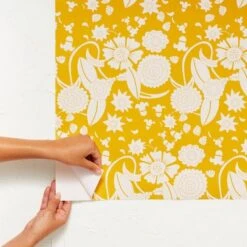 Idris Flower Wallpaper Pharaoh Gold - Opalhouse™ Designed With Jungalow™ -Opalhouse Homeware GUEST afa3c2c7 d4a3 4da6 989a 5ea8e7d3bc25