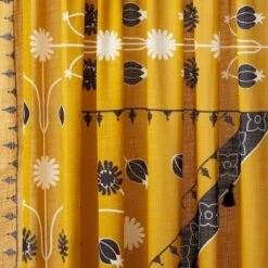 2pk Light Filtering Doorway Embroidery Window Curtain Panels Gold - Opalhouse™ Designed With Jungalow™ -Opalhouse Homeware GUEST b974e2ad 1d91 4b57 9717 c8ae19cff47e