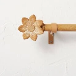 Flower Faux Wood Curtain Rod Natural Wood - Opalhouse™ Designed With Jungalow™ -Opalhouse Homeware GUEST c5b5a613 8f9b 4e84 9eff 5ca6e3369a7b