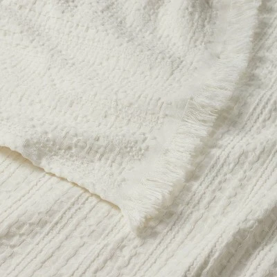 Waffle Weave Bed Throw White - Opalhouse™ Designed With Jungalow™ 4 Waffle Weave Bed Throw White - Opalhouse™ Designed With Jungalow™ - Image 2
