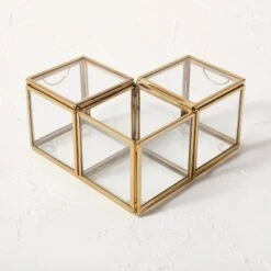 Metal Glass Decorative Box Gold - Opalhouse™ Designed With Jungalow™ 7 Metal Glass Decorative Box Gold - Opalhouse™ Designed With Jungalow™ -Opalhouse Homeware GUEST fc927fff 547b 4c4d 937a 78a22e5d52ae